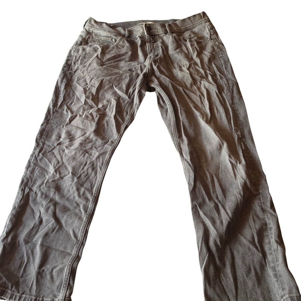 Hawker Rye Mens Straight Fit Gray Stretch Cotton Blend Pants 34x28